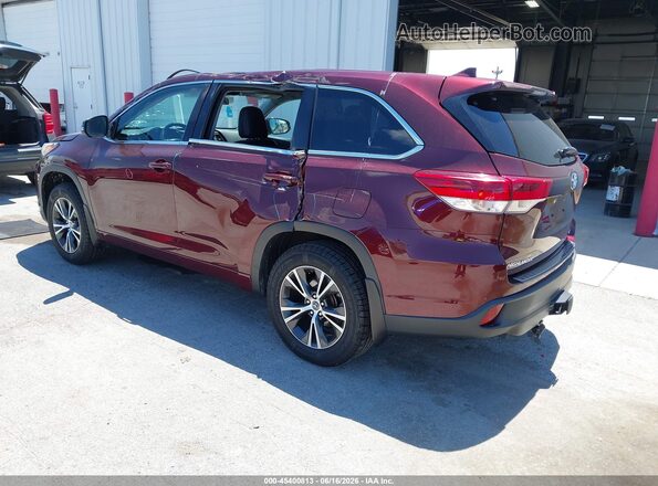 5TDBZRFH3HS446491 2017 TOYOTA HIGHLANDER Burgundy Trasero izquierdo