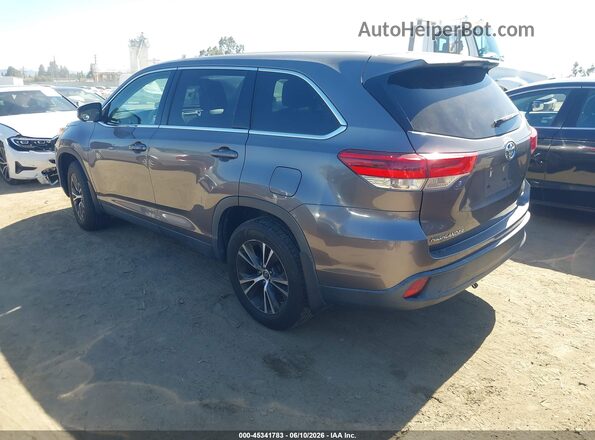 5TDBZRFH3KS978802 2019 TOYOTA HIGHLANDER Gray Trasero izquierdo
