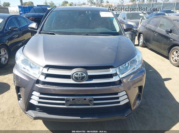 5TDBZRFH3KS978802 2019 TOYOTA HIGHLANDER Gray Vista del cuadro de instrumentos