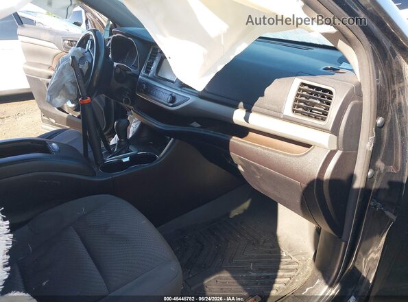 5TDBZRFH4JS851426 2018 TOYOTA HIGHLANDER Black Widok wnętrza z przodu