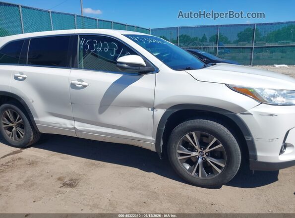 5TDBZRFH5HS466743 2017 TOYOTA HIGHLANDER White Vista frontal