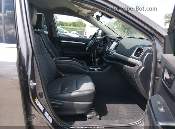 5TDBZRFH6KS717700 2019 TOYOTA HIGHLANDER Gray Widok wnętrza z przodu