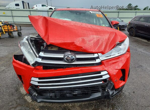 5TDBZRFH7HS374355 2017 TOYOTA HIGHLANDER Red Widok z przodu