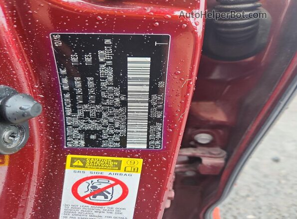 5TDBZRFH7HS374355 2017 TOYOTA HIGHLANDER Red Widok naklejki z numerem VIN