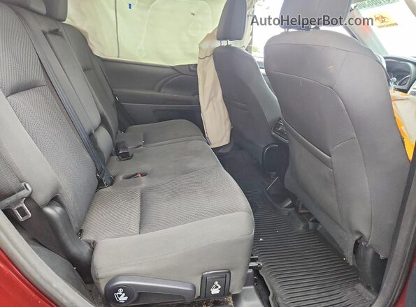 5TDBZRFH7HS374355 2017 TOYOTA HIGHLANDER Red Widok wnętrza z tyłu