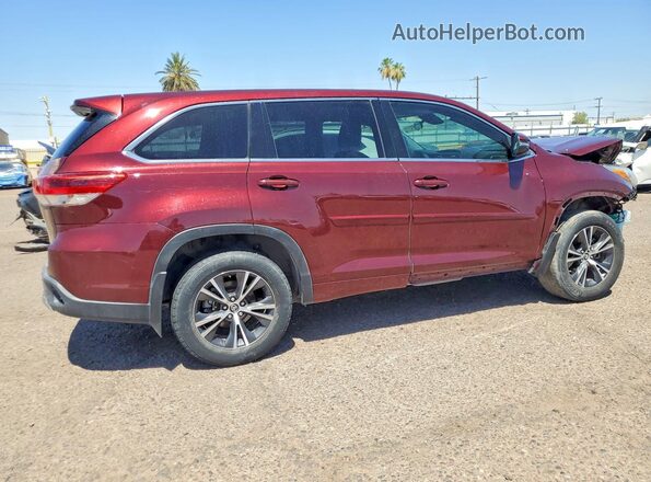 5TDBZRFH7HS467148 2017 TOYOTA HIGHLANDER Maroon Rear right
