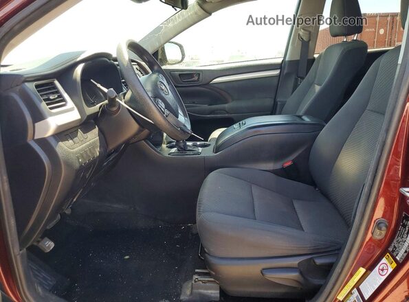5TDBZRFH7HS467148 2017 TOYOTA HIGHLANDER Maroon Front interior view