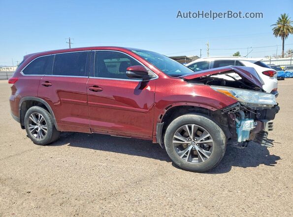 5TDBZRFH7HS467148 2017 TOYOTA HIGHLANDER Maroon Front right