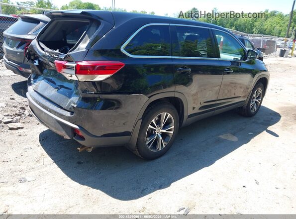 5TDBZRFH7KS988166 2019 TOYOTA HIGHLANDER Black Задня права чверть