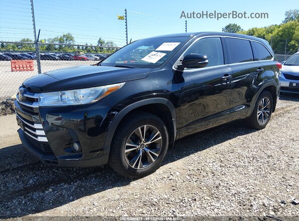 5TDBZRFH8JS493103 2018 TOYOTA HIGHLANDER Black წინა მარცხენა ხედი სამი მეოთხედიდან