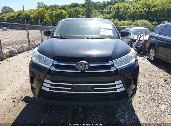 5TDBZRFH8JS493103 2018 TOYOTA HIGHLANDER Black ხელსაწყოთა პანელის ხედი