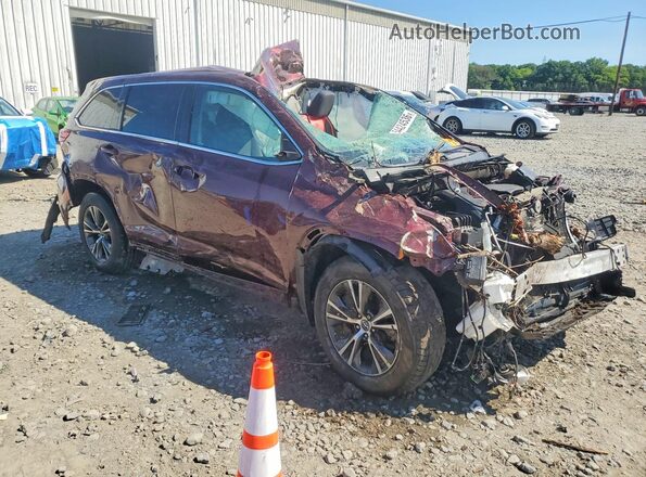 5TDBZRFH9HS411843 2017 TOYOTA HIGHLANDER Red Передня права чверть