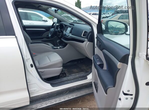 5TDBZRFH9JS804991 2018 TOYOTA HIGHLANDER White წინა სალონის ხედი