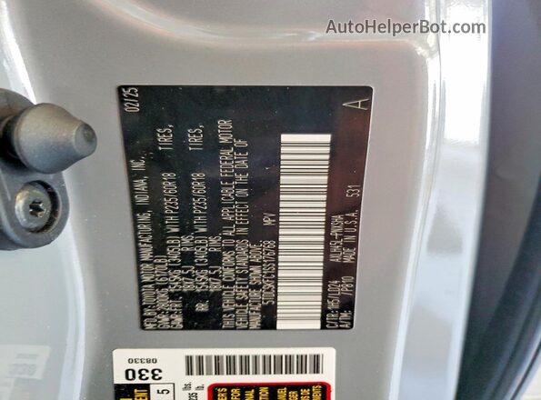 5TDCSKFC1SS176768 2025 TOYOTA SIENNA Gray Панорамний вид салону 360°
