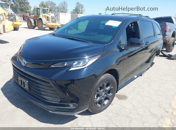 5TDCSKFC4SS213263 2025 TOYOTA SIENNA Black Առջևի ձախ երեք քառորդ տեսարան