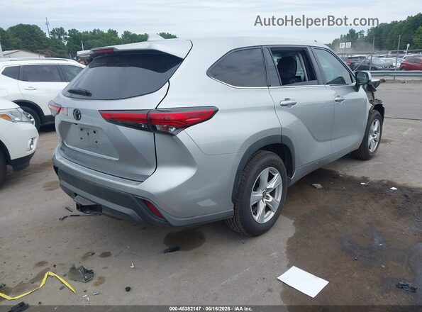 5TDCZRAH0MS519905 2021 TOYOTA HIGHLANDER Silver Trasero derecho