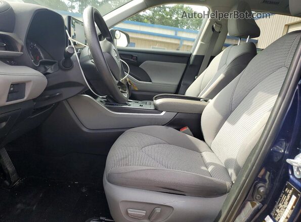 5TDCZRAH0MS531777 2021 TOYOTA HIGHLANDER Blue Widok wnętrza z przodu