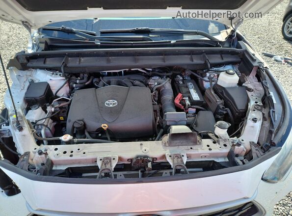 5TDCZRAH8MS529050 2021 TOYOTA HIGHLANDER White ძრავის განყოფილების ხედი