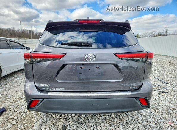 5TDCZRBH4LS013233 2020 TOYOTA HIGHLANDER Charcoal Vista trasera