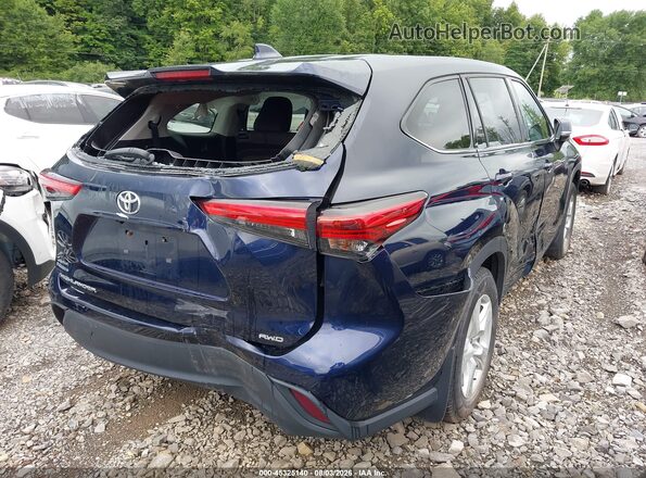 5TDCZRBH9MS140822 2021 TOYOTA HIGHLANDER Синий Задняя правая четверть