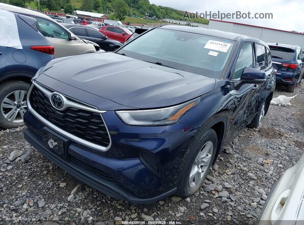 5TDCZRBH9MS140822 2021 TOYOTA HIGHLANDER Синий Передняя левая четверть