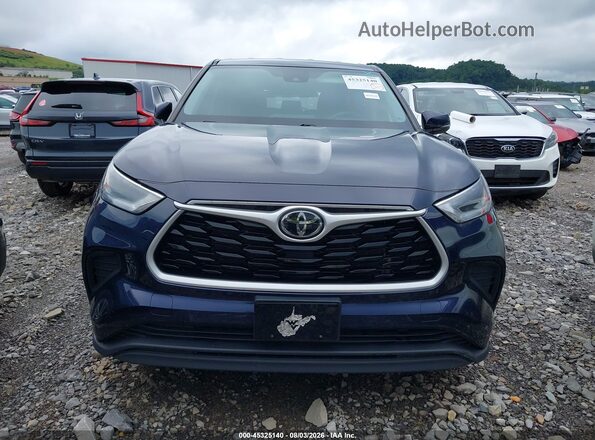 5TDCZRBH9MS140822 2021 TOYOTA HIGHLANDER Синий Вид задней части салона