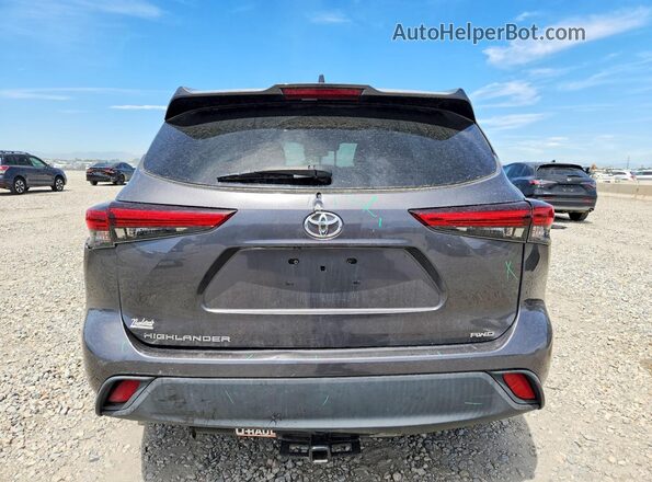 5TDCZRBHXLS012328 2020 TOYOTA HIGHLANDER Charcoal Vista trasera