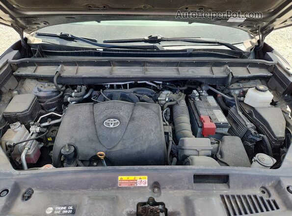 5TDCZRBHXLS012328 2020 TOYOTA HIGHLANDER Charcoal Vista del compartimento del motor