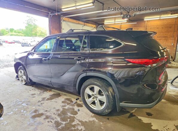 5TDCZRBHXMS058128 2021 TOYOTA HIGHLANDER Black Tył lewy