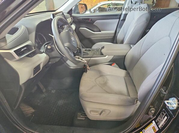 5TDCZRBHXMS058128 2021 TOYOTA HIGHLANDER Black Widok wnętrza z przodu