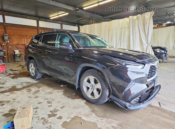 5TDCZRBHXMS058128 2021 TOYOTA HIGHLANDER Black Przód prawy