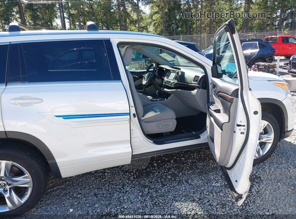 5TDDCRFH2GS014838 2016 TOYOTA HIGHLANDER HYBRID White Вид салону спереду