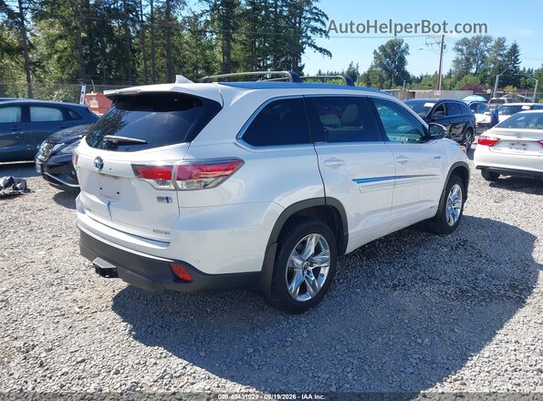 5TDDCRFH2GS014838 2016 TOYOTA HIGHLANDER HYBRID White Задня права чверть