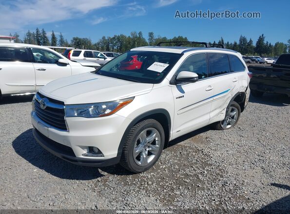 5TDDCRFH2GS014838 2016 TOYOTA HIGHLANDER HYBRID White Передня ліва чверть
