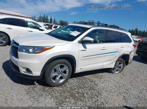 5TDDCRFH2GS014838 2016 TOYOTA HIGHLANDER HYBRID White 