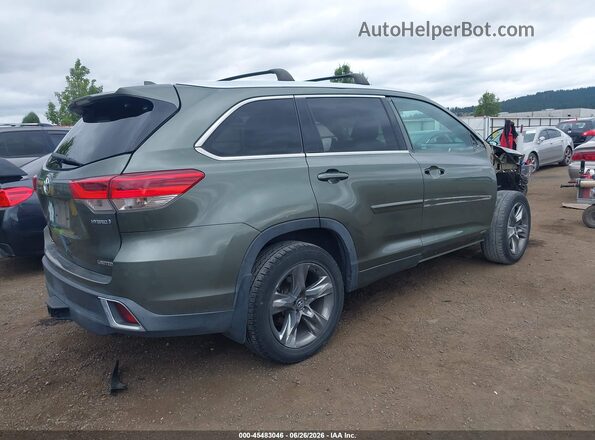 5TDDGRFH0JS038180 2018 TOYOTA HIGHLANDER HYBRID Green Задня права чверть