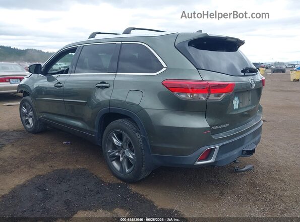 5TDDGRFH0JS038180 2018 TOYOTA HIGHLANDER HYBRID Green Задня ліва чверть