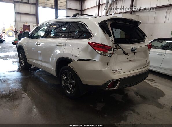 5TDDGRFH0JS045937 2018 TOYOTA HIGHLANDER HYBRID White Tył lewy