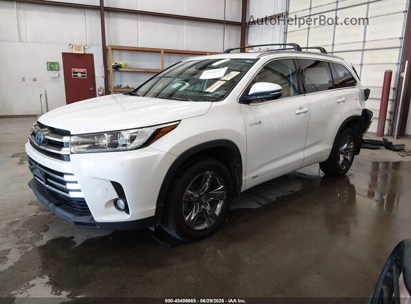 5TDDGRFH0JS045937 2018 TOYOTA HIGHLANDER HYBRID White Przód lewy