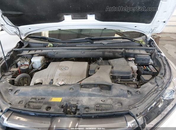 5TDDGRFH0JS045937 2018 TOYOTA HIGHLANDER HYBRID White Widok z tyłu