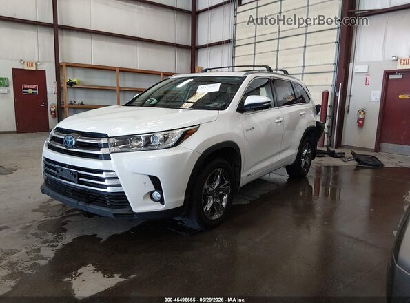5TDDGRFH0JS045937 2018 TOYOTA HIGHLANDER HYBRID White 