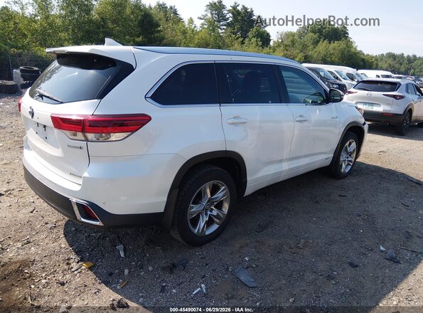5TDDGRFH3KS058487 2019 TOYOTA HIGHLANDER HYBRID White Հետևի աջ
