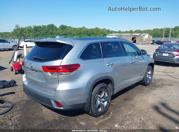 5TDDGRFH3KS075676 2019 TOYOTA HIGHLANDER HYBRID Silver Rear right
