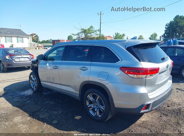 5TDDGRFH3KS075676 2019 TOYOTA HIGHLANDER HYBRID Silver Rear left