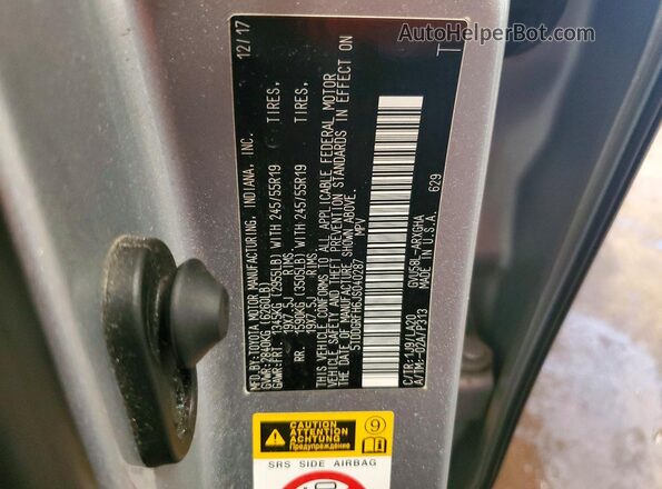 5TDDGRFH6JS040287 2018 TOYOTA HIGHLANDER Серый 