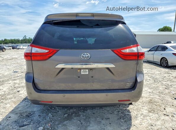 5TDDK3DC2GS132041 2016 TOYOTA SIENNA Gray Հետևի տեսք