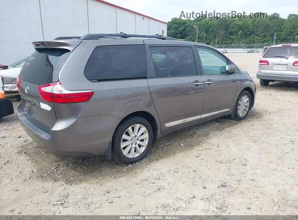 5TDDK3DC4GS143395 2016 TOYOTA SIENNA Gray უკანა მარჯვენა