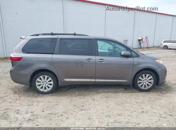 5TDDK3DC4GS143395 2016 TOYOTA SIENNA Gray უკანა სალონის ხედი