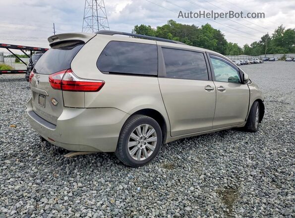 5TDDK3DC5GS142708 2016 TOYOTA SIENNA Gold უკანა მარჯვენა