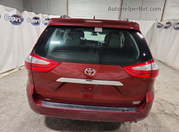 5TDDK3DC8GS138359 2016 TOYOTA SIENNA Бордовый Вид сзади